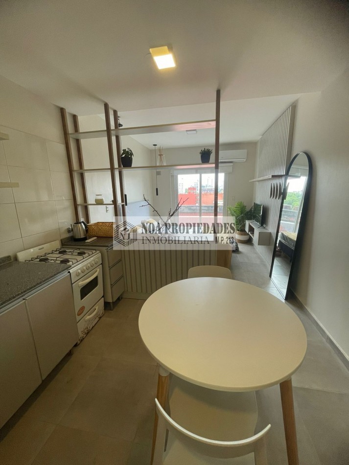 MONOAMBIENTE CON BALCON TOTALMENTE AMOBLADO NUEVO EN ALEM AL 500
