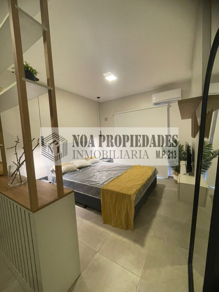 MONOAMBIENTE CON BALCON TOTALMENTE AMOBLADO NUEVO EN ALEM AL 500