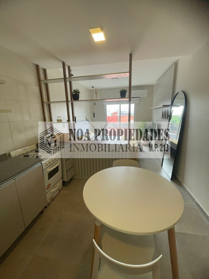 MONOAMBIENTE CON BALCON TOTALMENTE AMOBLADO NUEVO EN ALEM AL 500