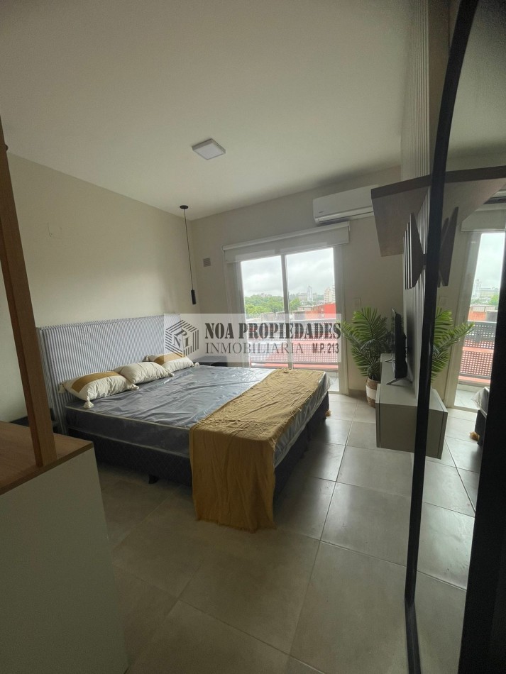 MONOAMBIENTE CON BALCON TOTALMENTE AMOBLADO NUEVO EN ALEM AL 500