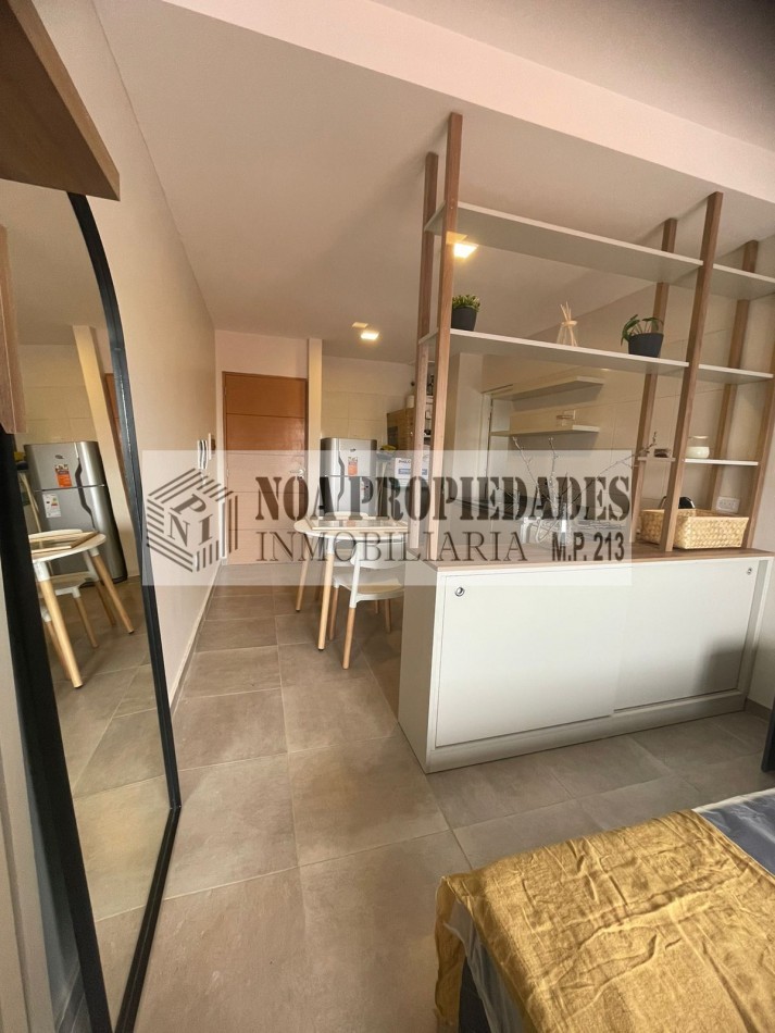 MONOAMBIENTE CON BALCON TOTALMENTE AMOBLADO NUEVO EN ALEM AL 500