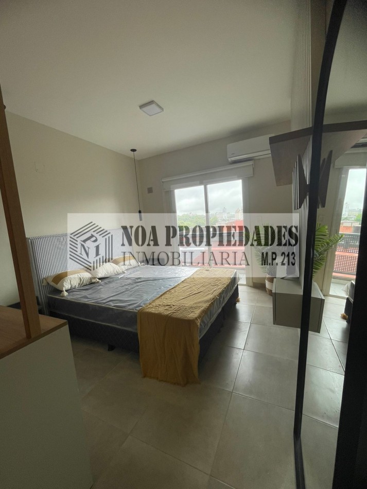 MONOAMBIENTE CON BALCON TOTALMENTE AMOBLADO NUEVO EN ALEM AL 500